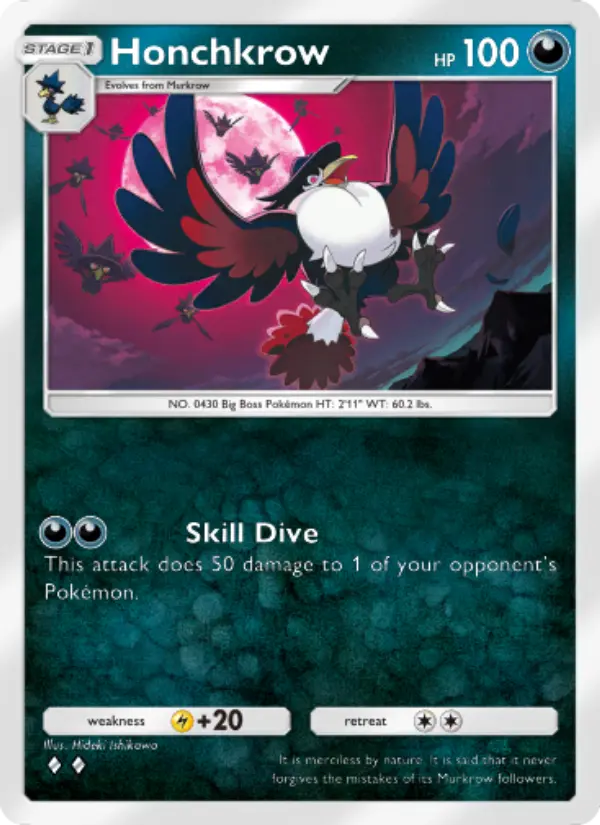 Honchkrow — Space-Time Smackdown card #097