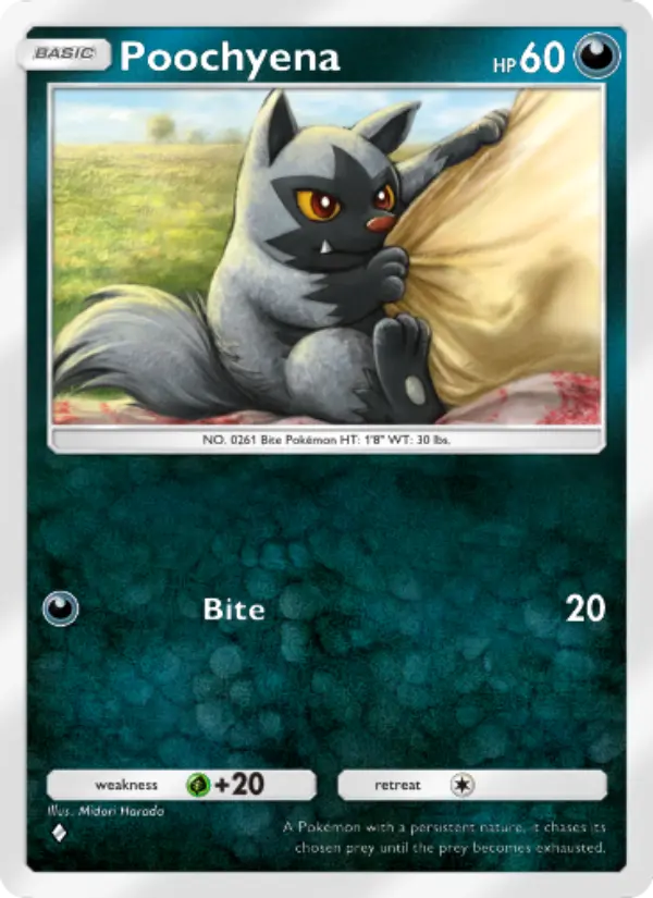 Poochyena — Space-Time Smackdown card #100