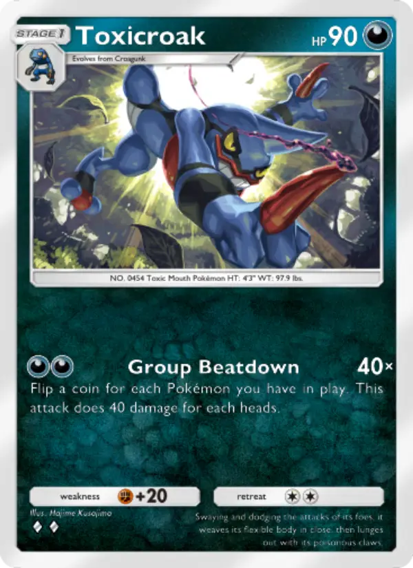 Toxicroak — Space-Time Smackdown card #108