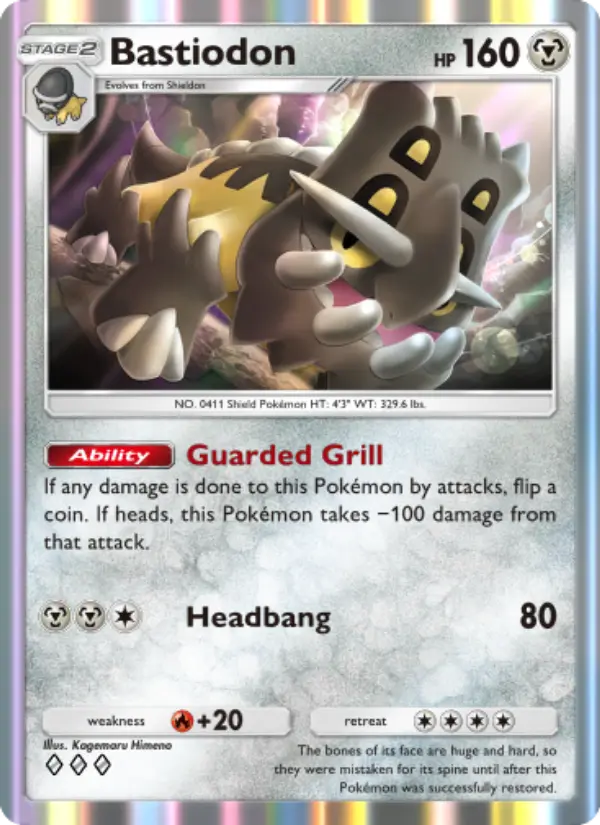 Bastiodon — Space-Time Smackdown card #114