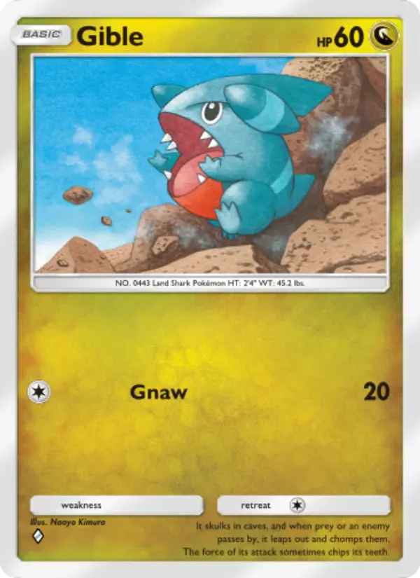 Gible — Space-Time Smackdown card #121
