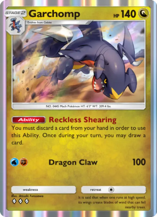 Garchomp — Space-Time Smackdown card #123