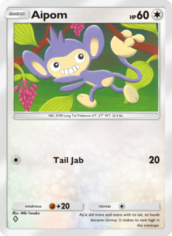 Aipom — Space-Time Smackdown card #130