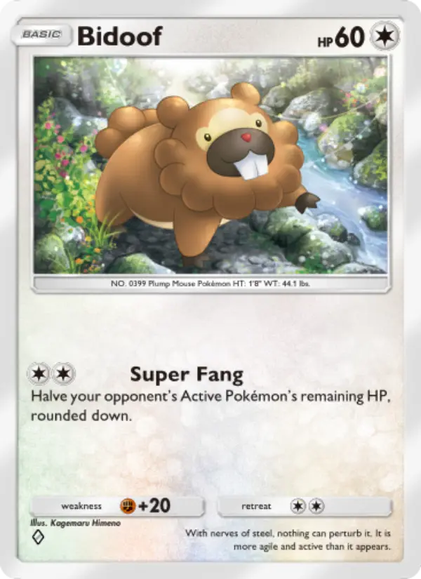 Bidoof — Space-Time Smackdown card #135