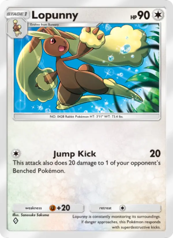 Lopunny — Space-Time Smackdown card #138