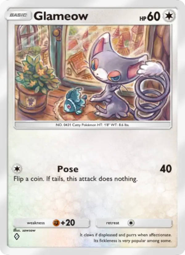 Glameow — Space-Time Smackdown card #139