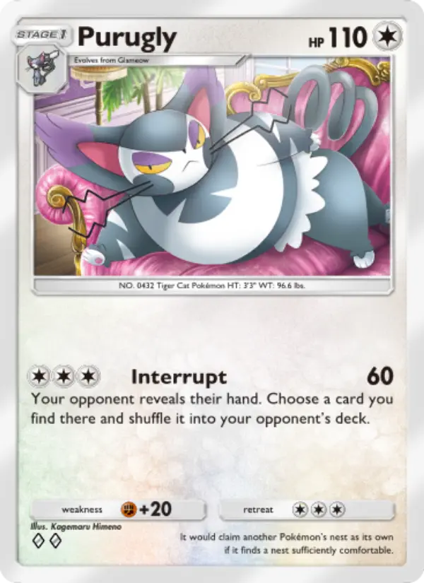 Purugly — Space-Time Smackdown card #140