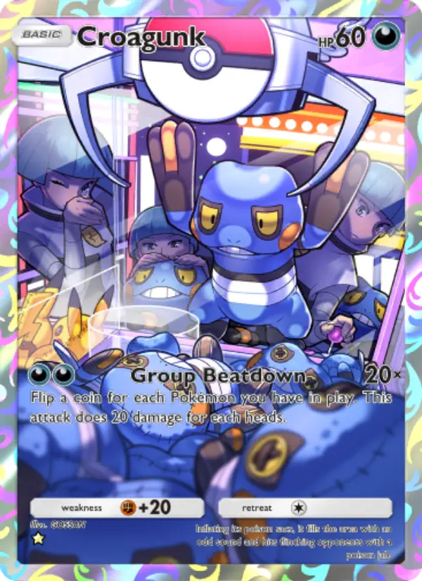 Croagunk — Space-Time Smackdown card #173