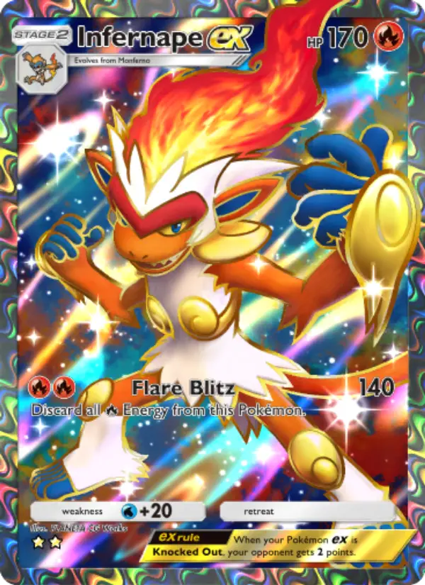 Infernape ex — Space-Time Smackdown card #181