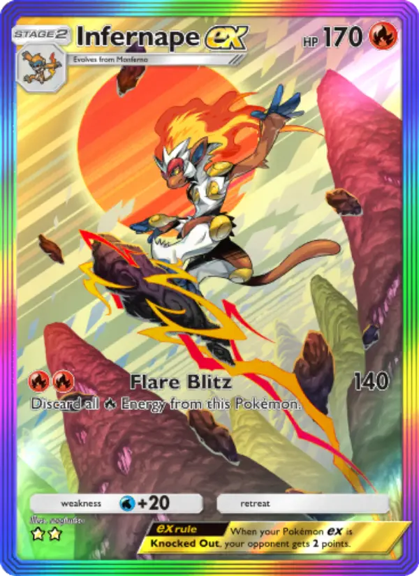 Infernape ex — Space-Time Smackdown card #197