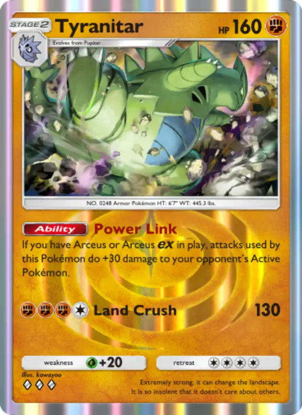 Tyranitar — Triumphant Light card #041