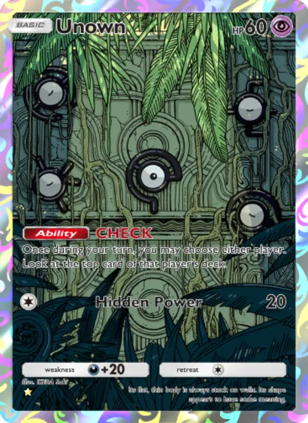 Unown — Triumphant Light card #078