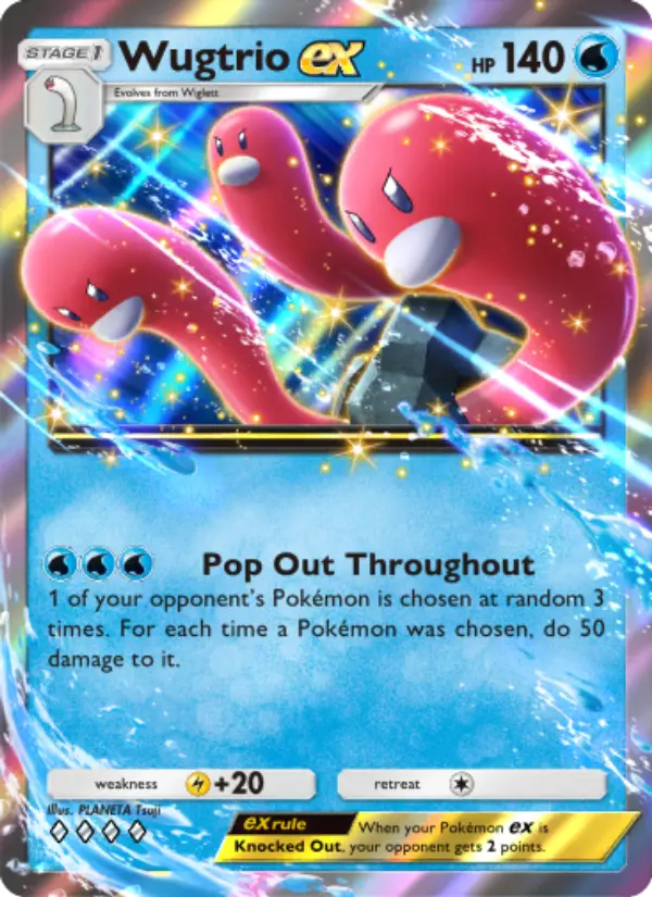 Wugtrio ex — Shining Revelry card #019