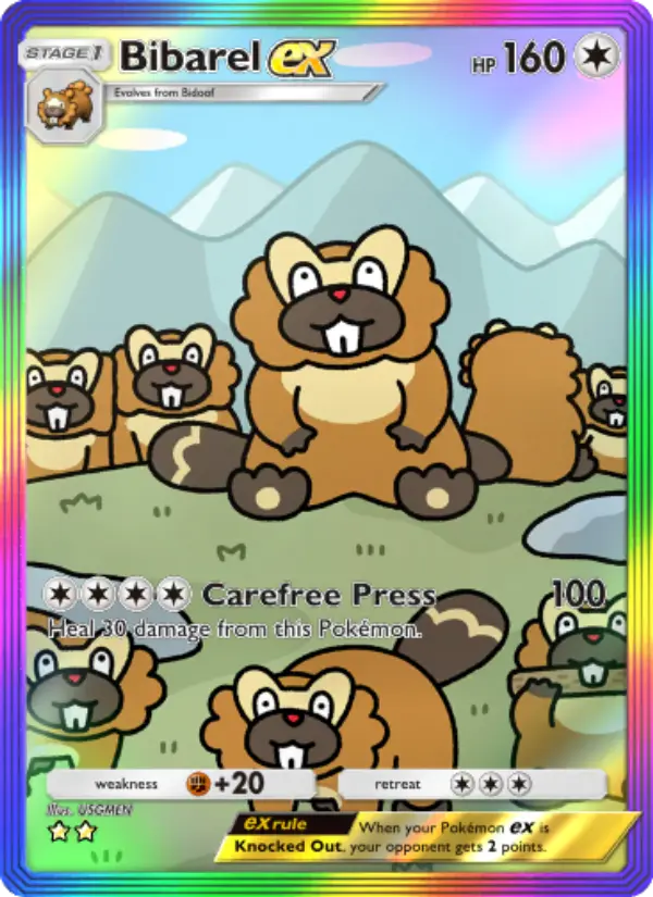 Bibarel ex — Shining Revelry card #095