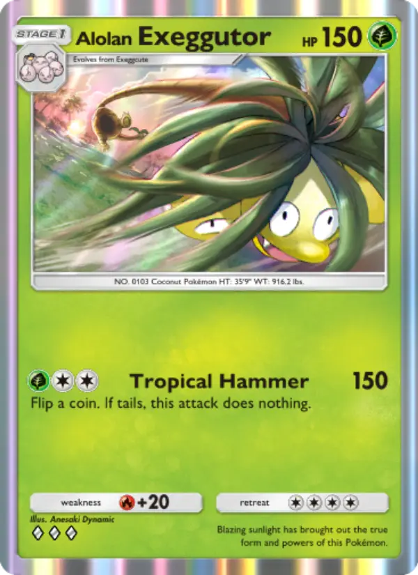 Alolan Exeggutor — Celestial Guardians card #002