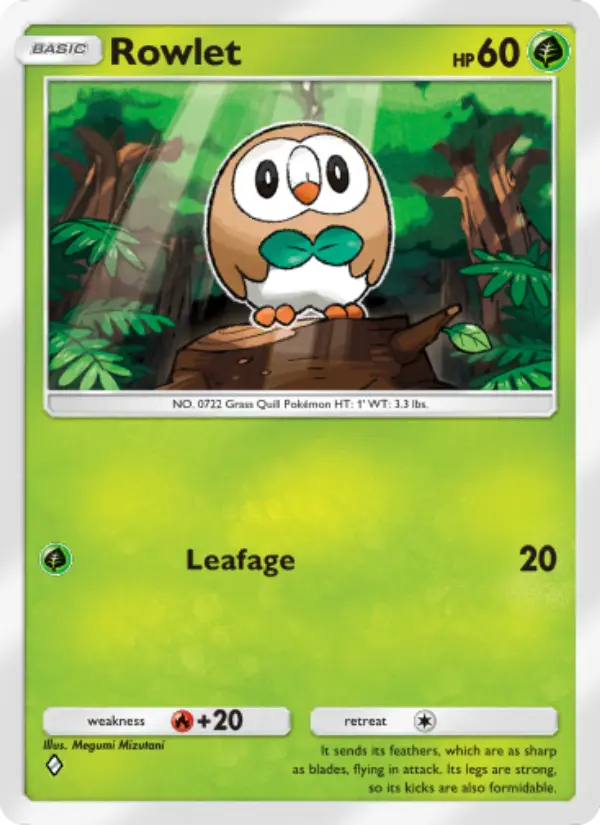 Rowlet — Celestial Guardians card #009