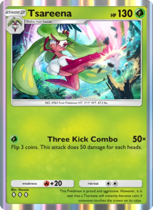 Tsareena — Celestial Guardians card #020