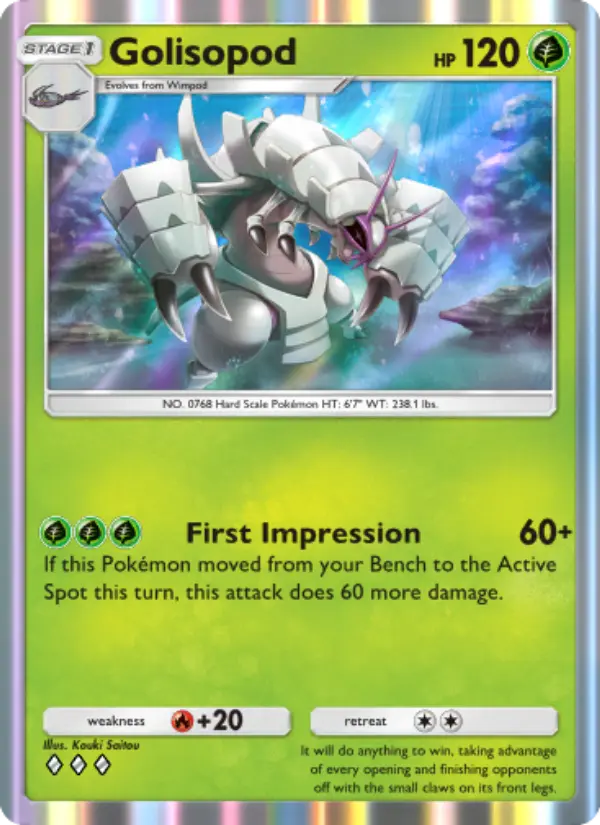 Golisopod — Celestial Guardians card #022