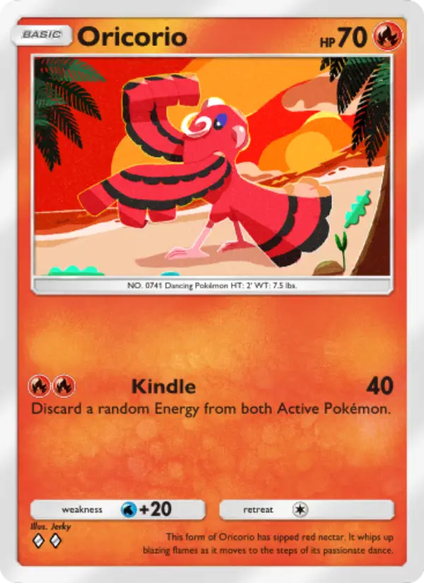 Oricorio — Celestial Guardians card #034