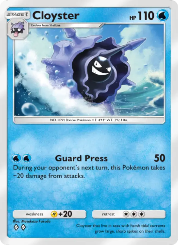 Cloyster — Celestial Guardians card #043