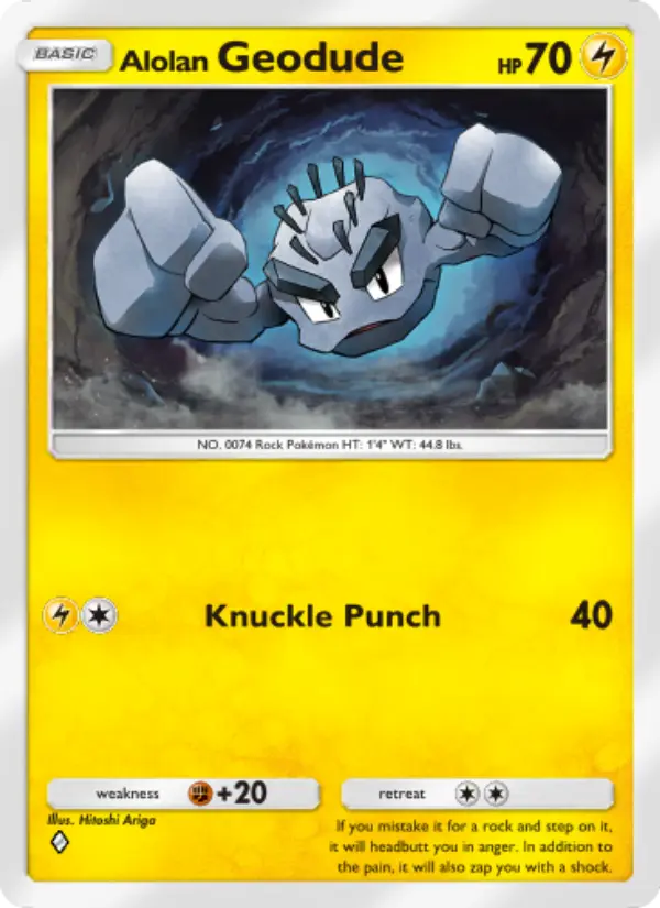 Alolan Geodude — Celestial Guardians card #059