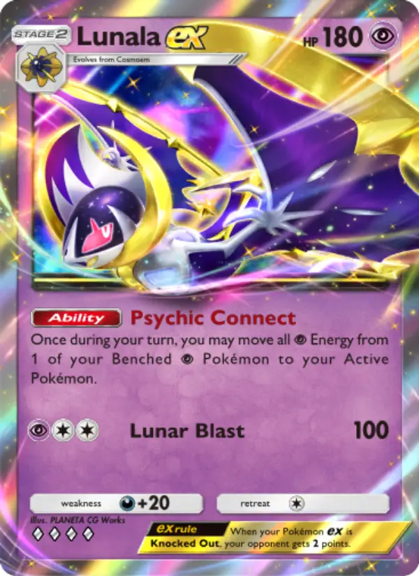 Lunala ex — Celestial Guardians card #087