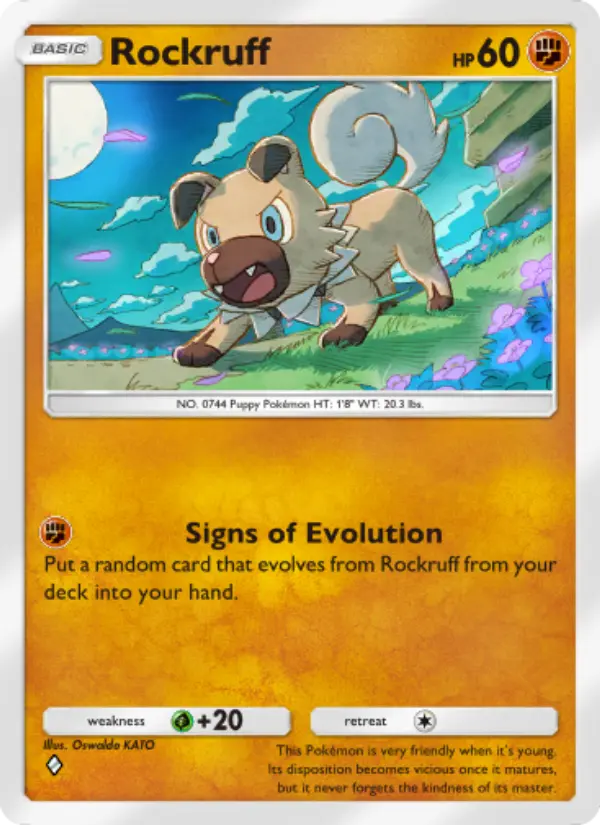 Rockruff — Celestial Guardians card #098