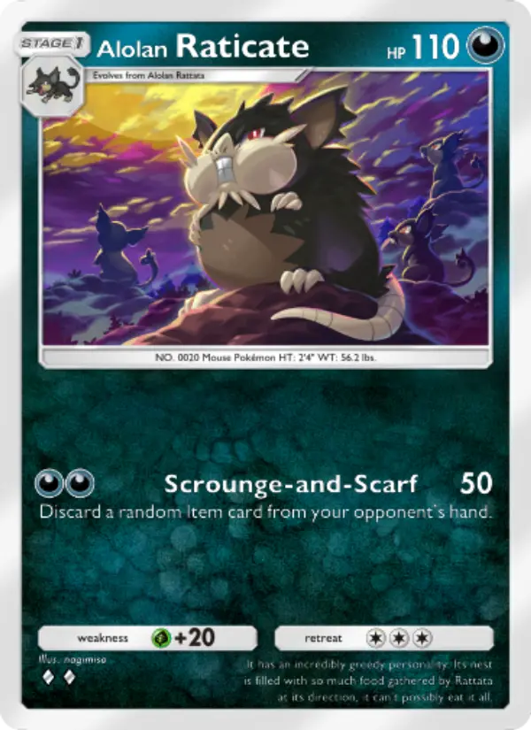 Alolan Raticate — Celestial Guardians card #107
