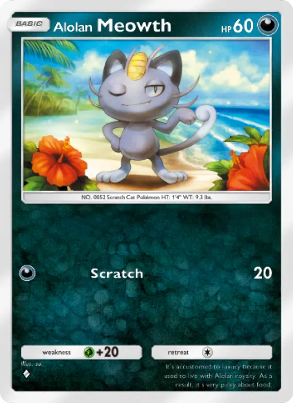 Alolan Meowth — Celestial Guardians card #108
