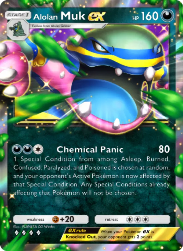 Alolan Muk ex — Celestial Guardians card #111