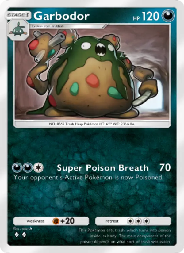 Garbodor — Celestial Guardians card #114