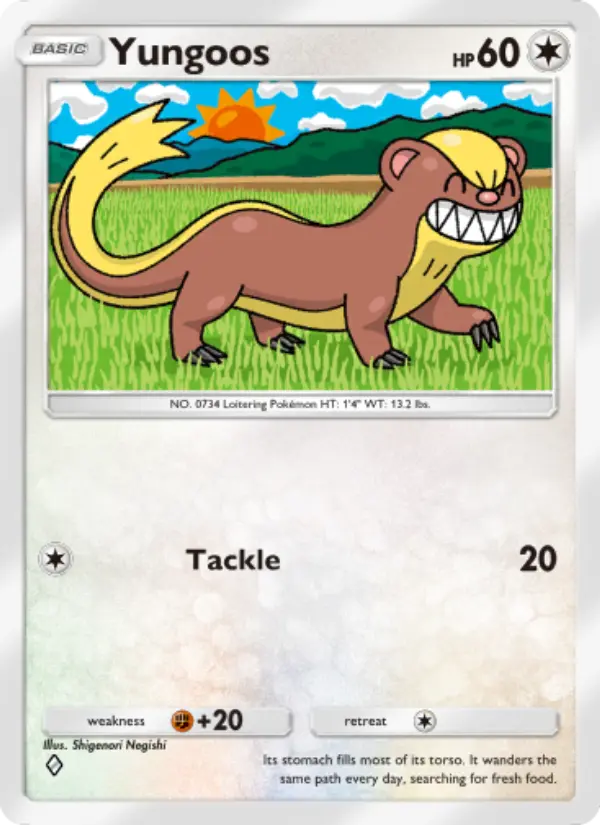 Yungoos — Celestial Guardians card #136