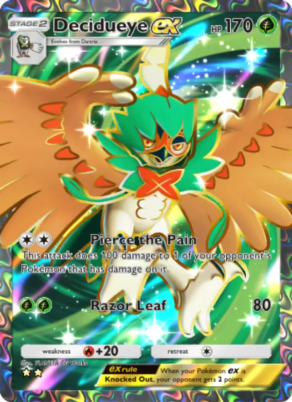 Decidueye ex — Celestial Guardians card #180