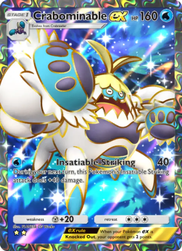 Crabominable ex — Celestial Guardians card #183