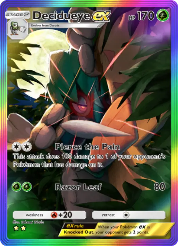 Decidueye ex — Celestial Guardians card #198