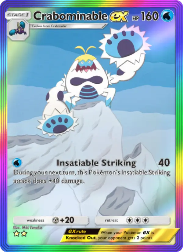 Crabominable ex — Celestial Guardians card #201