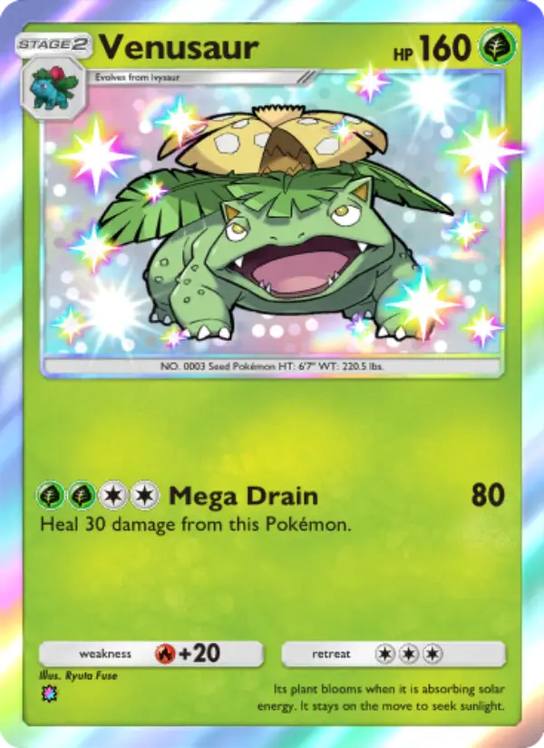 Venusaur — Celestial Guardians card #212
