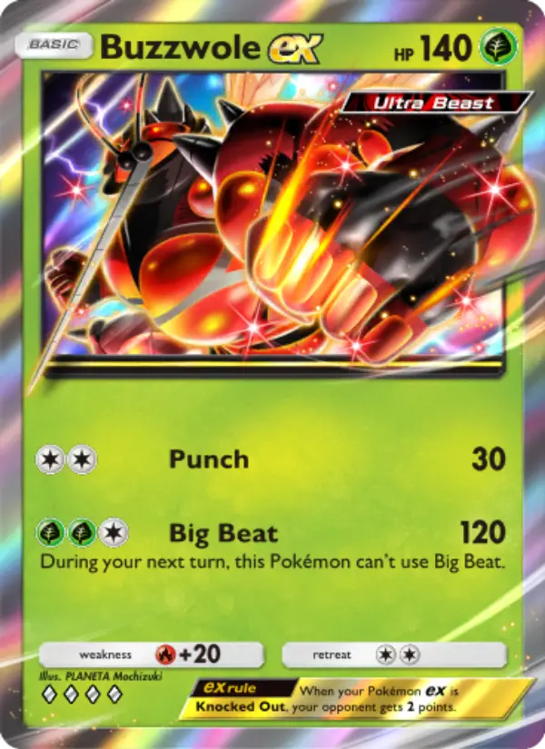 Buzzwole ex — Extradimensional Crisis card #006