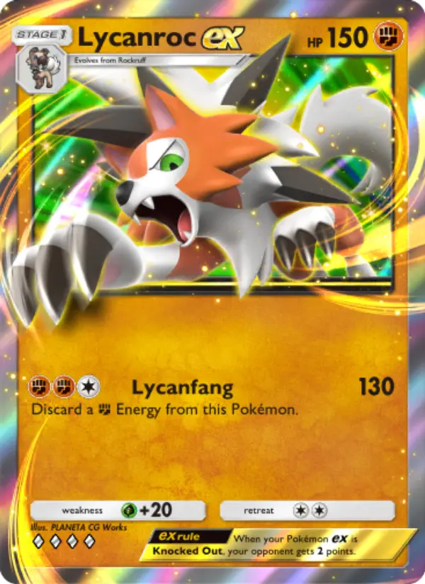 Lycanroc ex — Extradimensional Crisis card #033