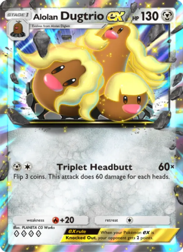 Alolan Dugtrio ex — Extradimensional Crisis card #047