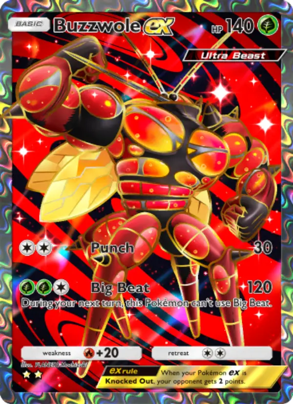 Buzzwole ex — Extradimensional Crisis card #076