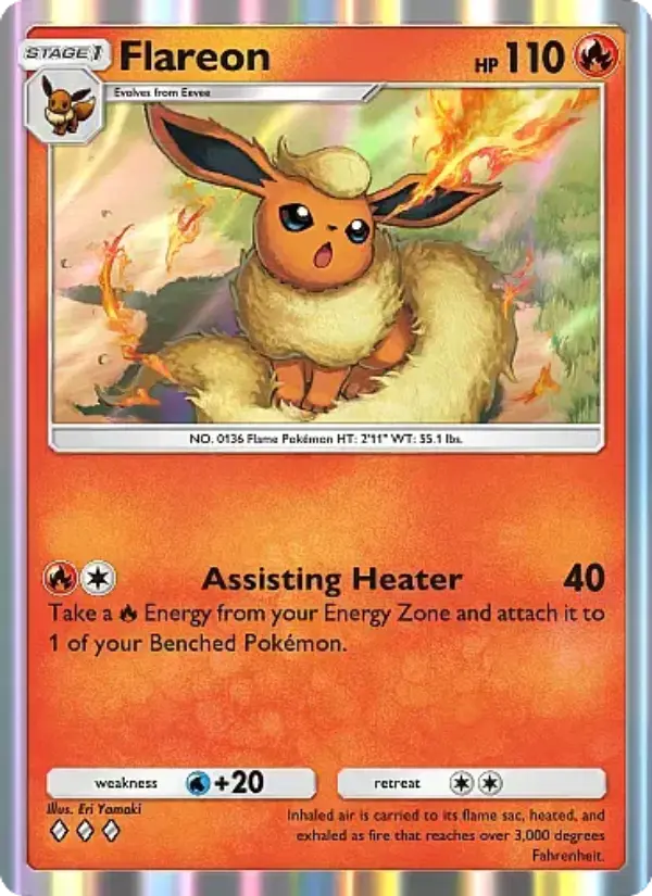 Flareon — Eevee Grove card #008