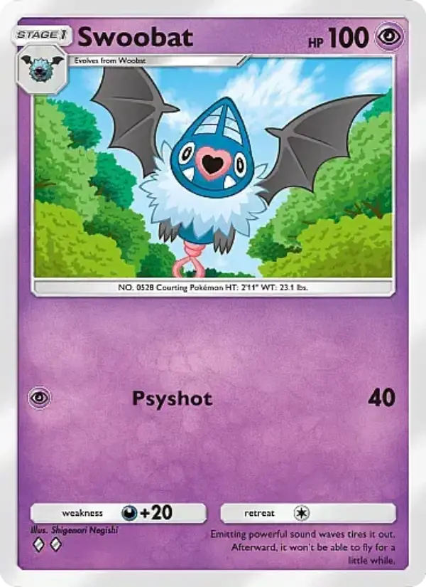 Swoobat — Eevee Grove card #030