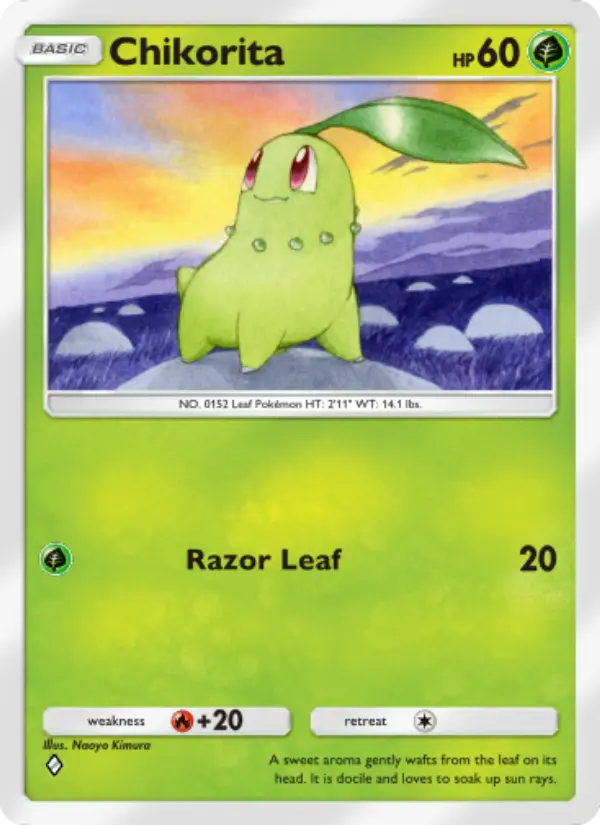 Chikorita — Wisdom of Sea and Sky card #008