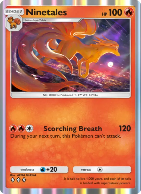 Ninetales — Wisdom of Sea and Sky card #026