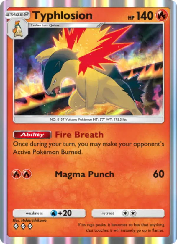 Typhlosion — Wisdom of Sea and Sky card #029