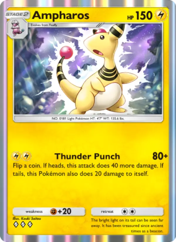 Ampharos — Wisdom of Sea and Sky card #069
