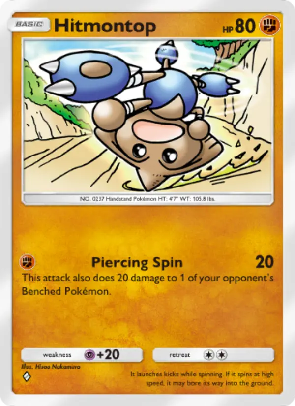 Hitmontop — Wisdom of Sea and Sky card #102