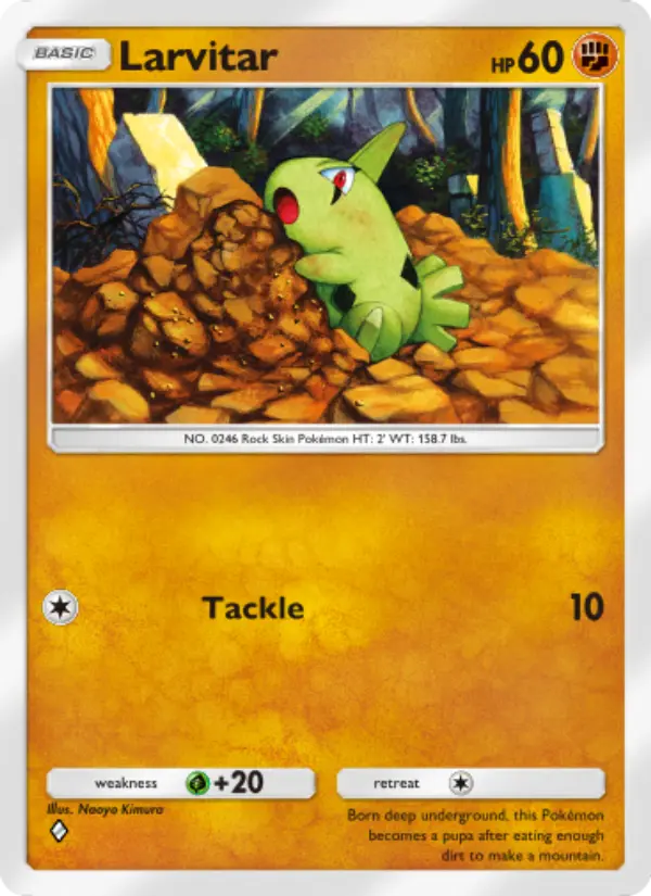 Larvitar — Wisdom of Sea and Sky card #103