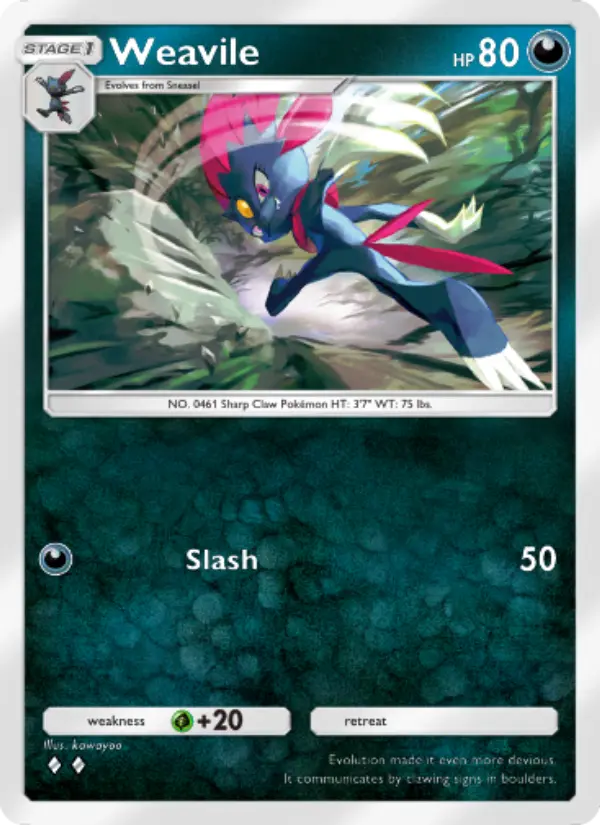 Weavile — Wisdom of Sea and Sky card #116